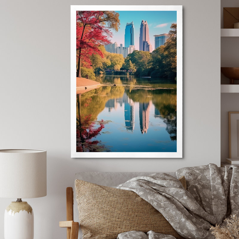 «USA Georgia State I - Georgia, art mural sur toile, Cadre photo blanc, H 40 po x l 30 po x P 1,5 po