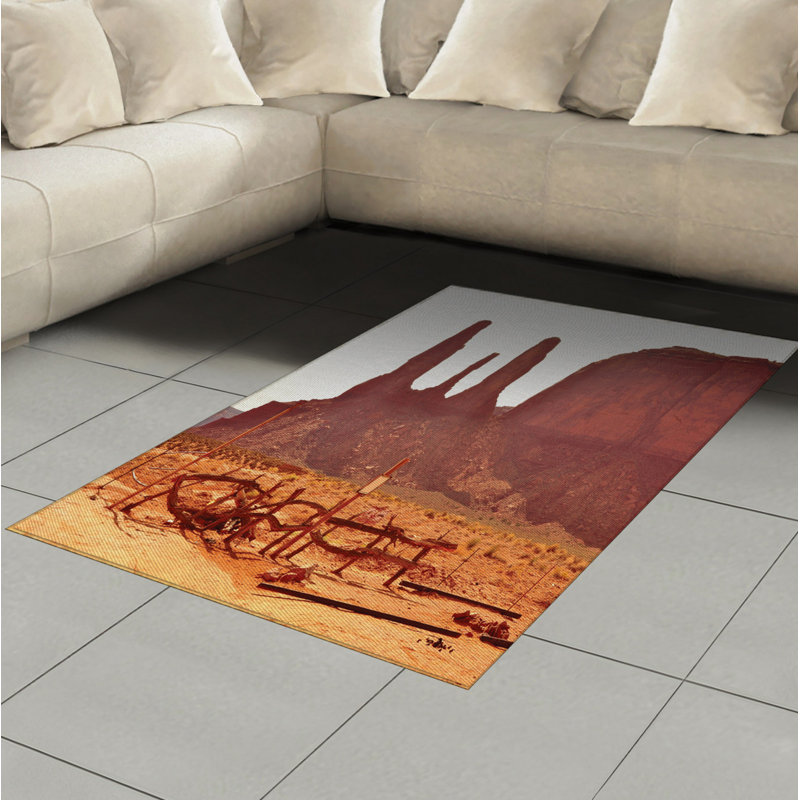 Tapis décoratif à longues fibres en polyuréthane Canyon, Rectangle— 4 pi x 5 pi 8 po