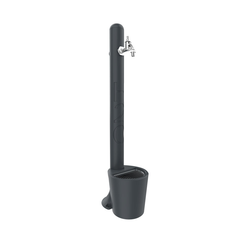 Acrylic Column Fountain, 100cm H x 28cm W x 37cm D, Anthracite