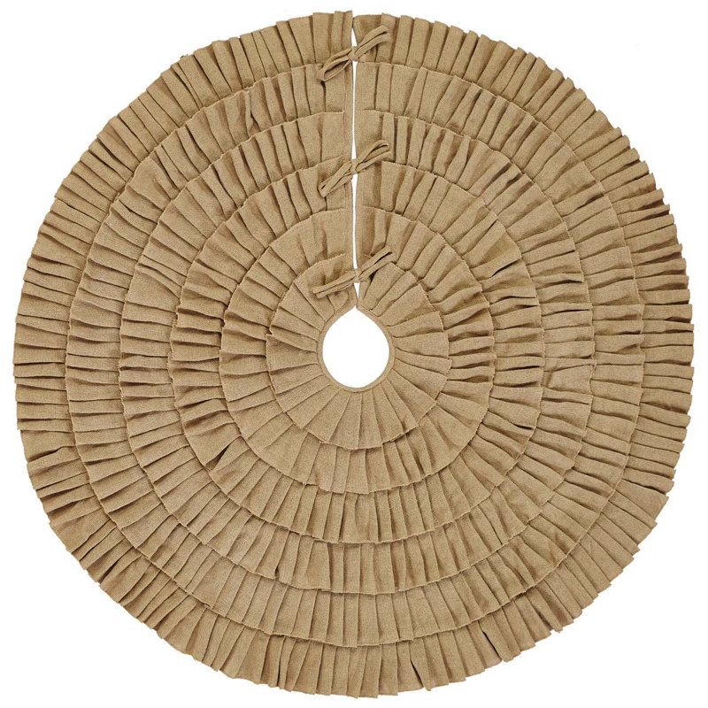 Festive Finds Burlap Tree Skirt, Natural