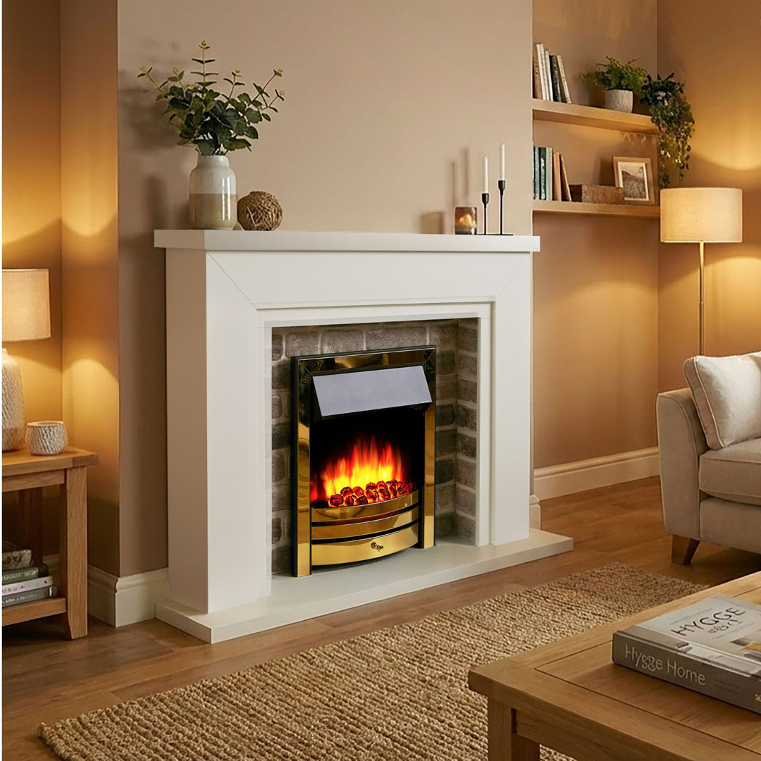 Flamborough 48" Electric Fireplace Suite, Coal Effect, 3D Brick Back, Remote, 1-2kW Heater - Image 2
