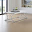 Table basse en métal chromé Ajani H 18,23 po x l 43,75 po x P 21,89 po