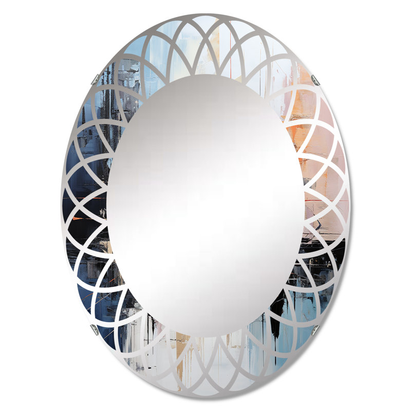 Manuka - Miroir mural moderne ovale, 30 po x 20 po