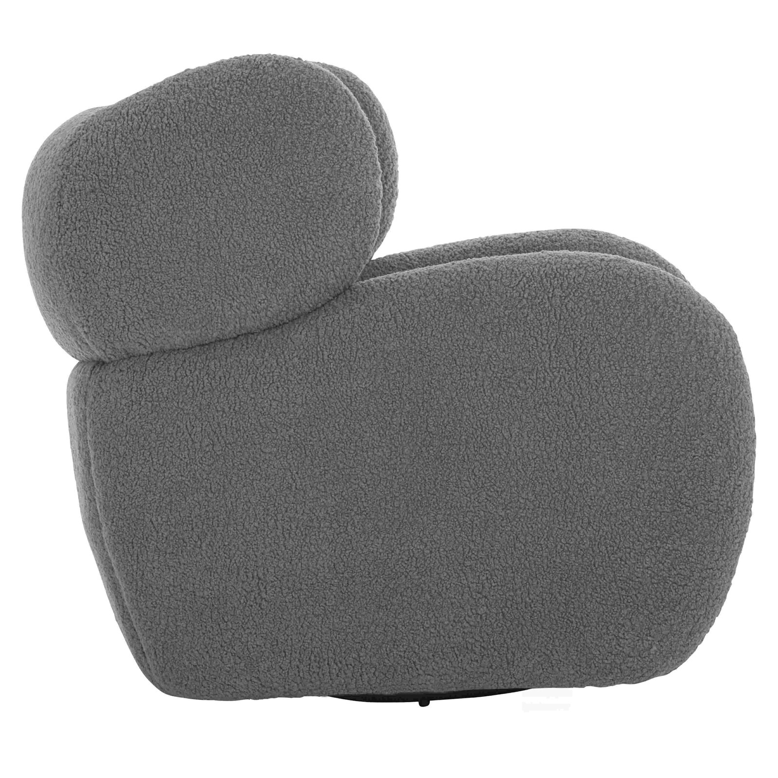 Pablo Upholstered Swivel Armchair, Dark Grey Chenille 5533-011