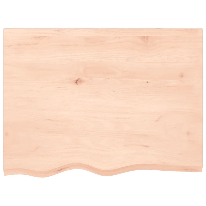 VidaXL remplacement de comptoir de table traité en bois de chêne massif, Naturel,  H 23,62 po x l 31,50 po x P 0,79 po