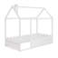 Structure de lit simple en bois avec clôture pour personnes et adolescents, parfaite pour jouer et dormir dans un espace semi-fermé-1850058399