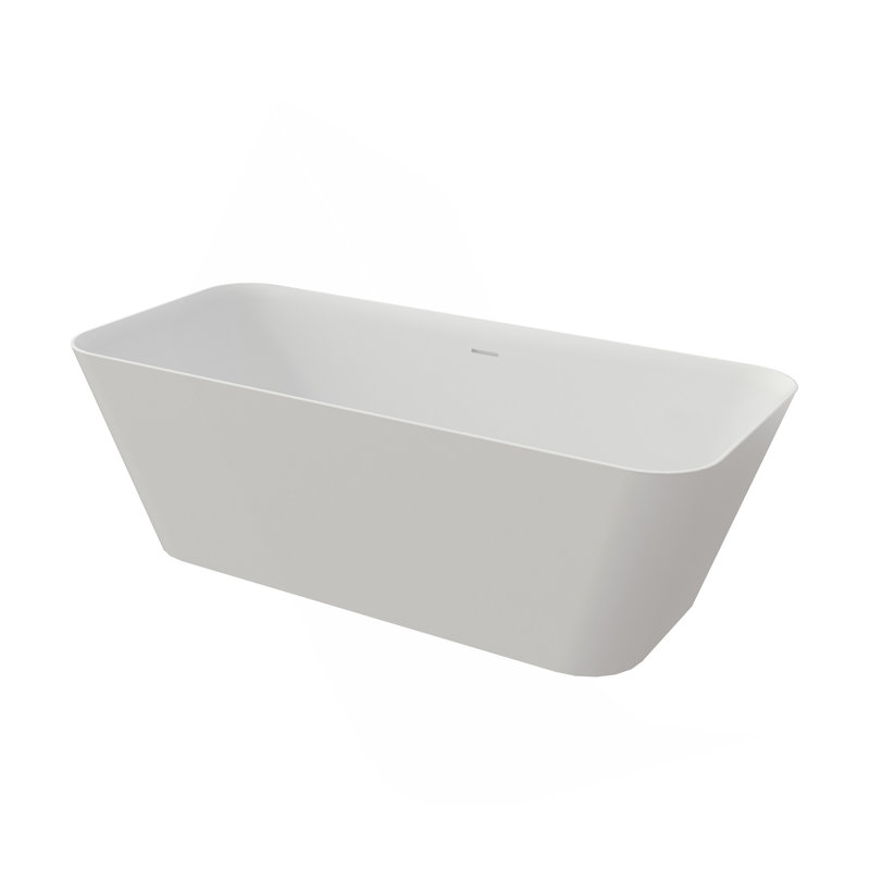 Baignoire de trempage à surface solide de 67 pouces - Baignoire profonde autoportante