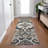 Machine Washable Indoor/Outdoor Xhevrie Charcoal Rug-1433372851