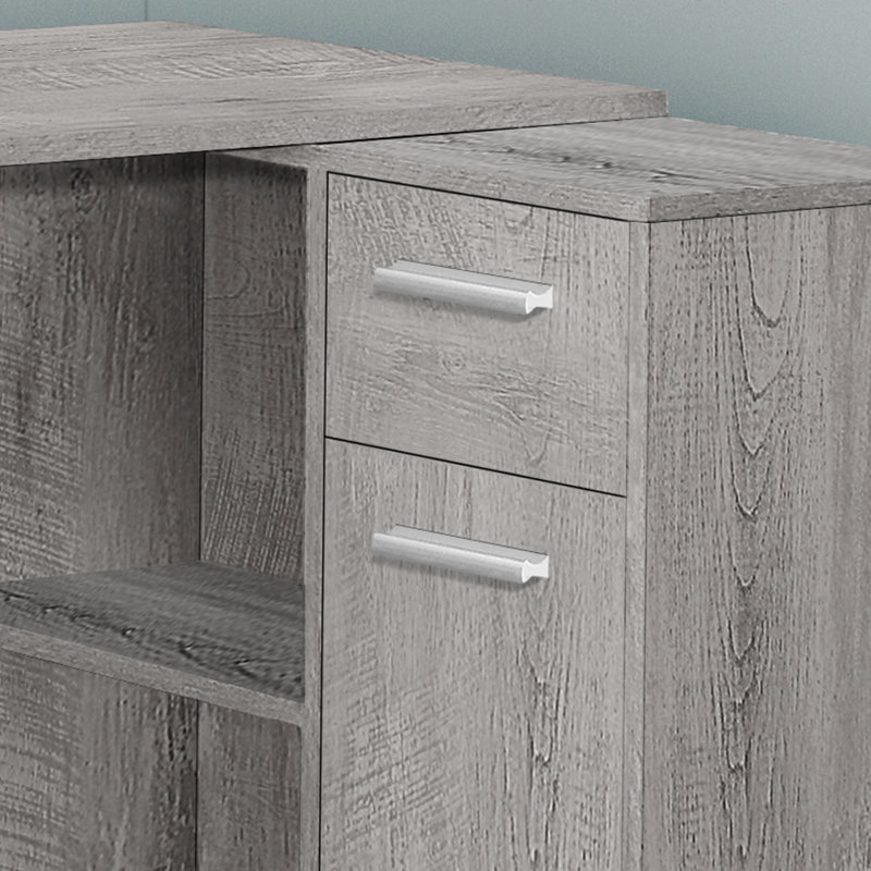 Bureau d'ordinateur, bureau personnel, coin, tiroirs de rangement, L 46 po, forme en L, travail, ordinateur portable, stratifié, contemporain, moderne