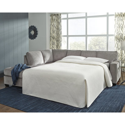 New Britain Upholstered 110 " Polyester L-Shaped Sofa Bed