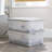 Wham 32L Plastic Storage Box with Wheels and Folding Lid Pack of 3 Clear/Cool Grey