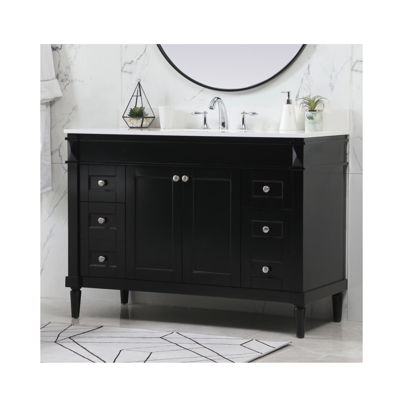 Readington 48'' Single Bathroom Vanity, Black