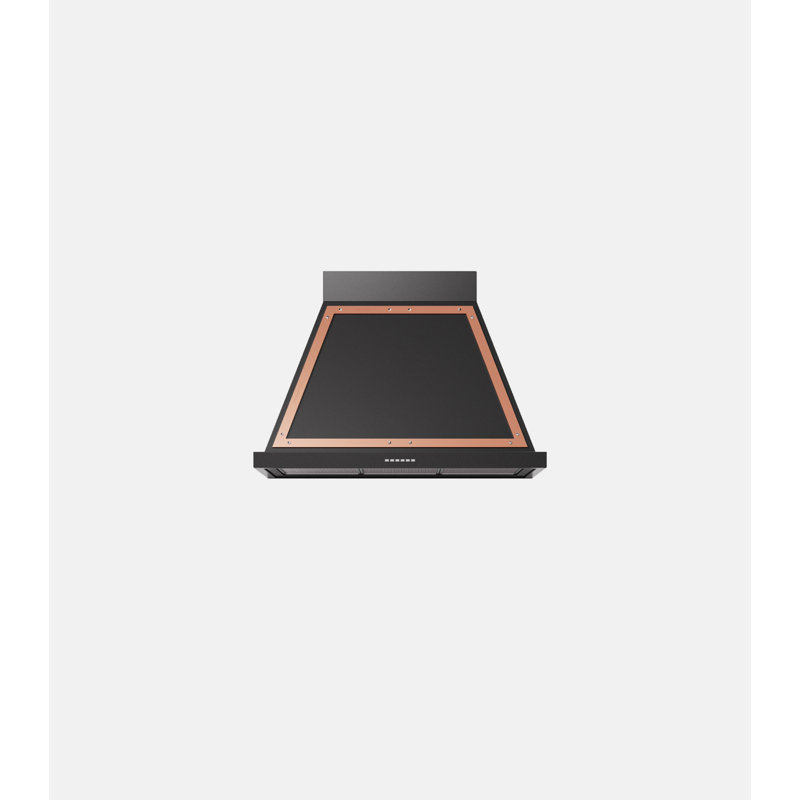 ILVE 36" Nostalgie II Noblesse 600 CFM Ducted Wall Mount Range Hood, Graphite Matte/Burnished