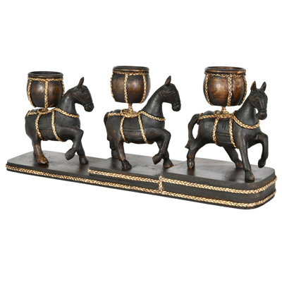 6'' H Wood Tabletop Tealight Holder