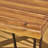 Oppelo Acacia Solid Wood Top Metal Base Dining Table