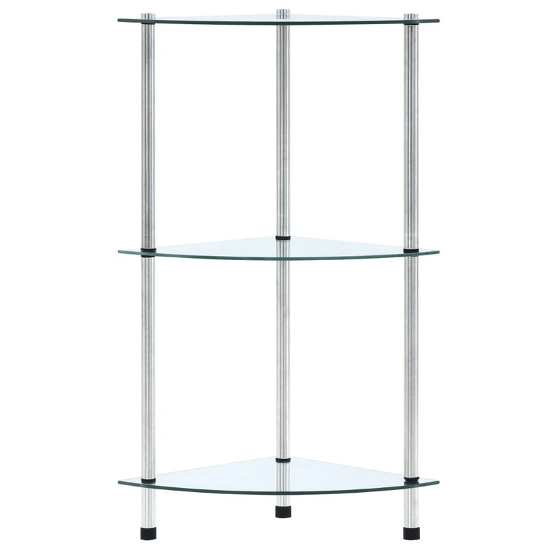 Sisson 76.2cm W Metal Shelving Unit, Transparent