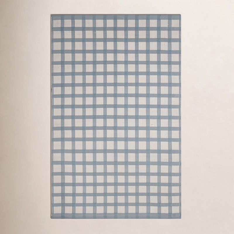 Tapis bleu / ivoire Magnolia Home par Joanna Gaines x Loloi Ryder, Rectangle 9 pi 3 po x 13 pi