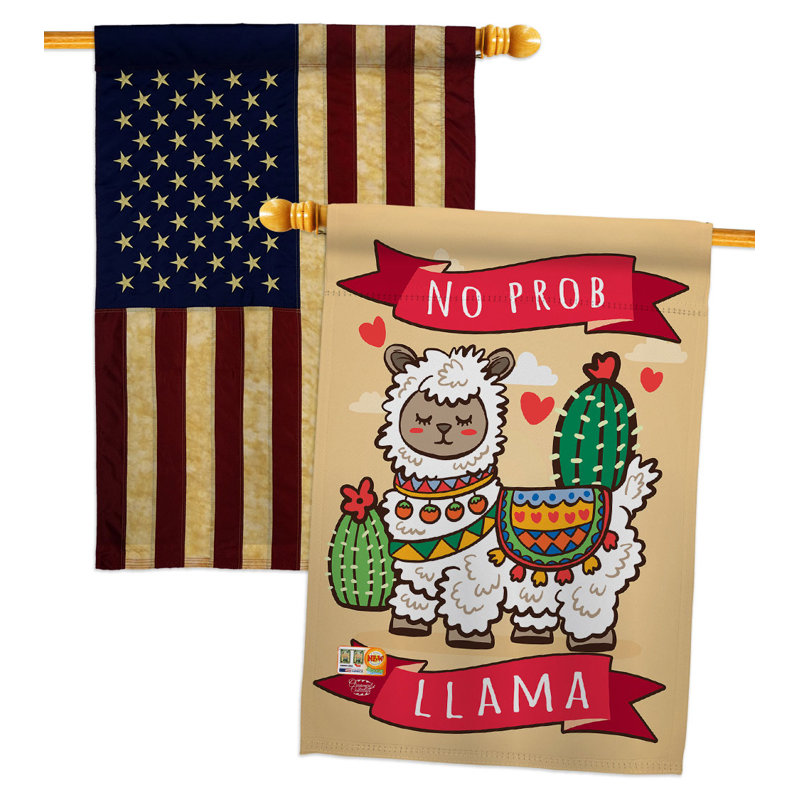 Drapeau de maison à 2 côtés en polyester / mélange de polyester 40 x 28 po