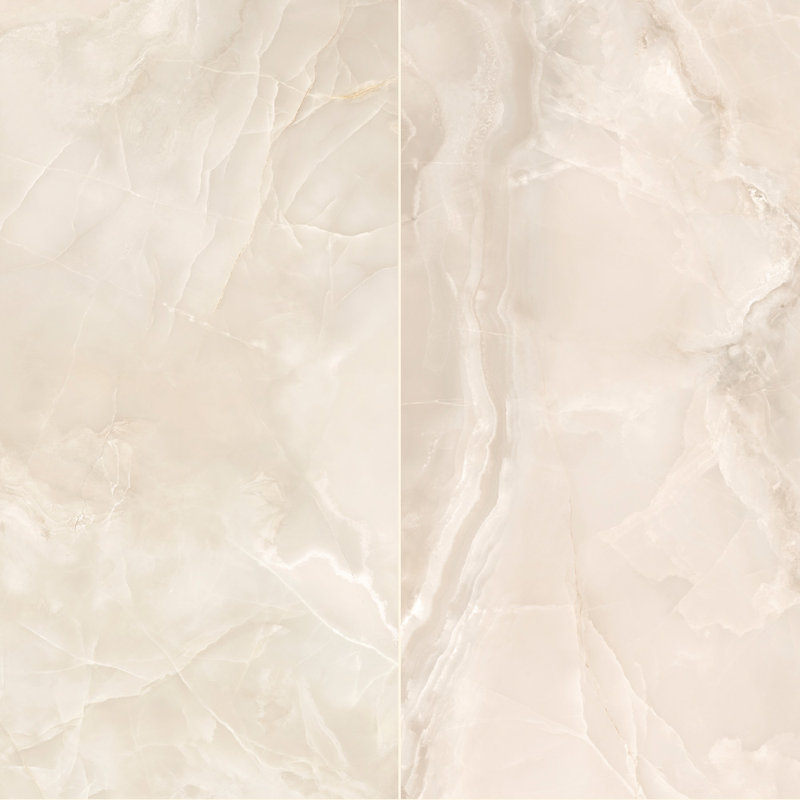 Selena Cross Cut Onyx 24X48 Amber, Beige