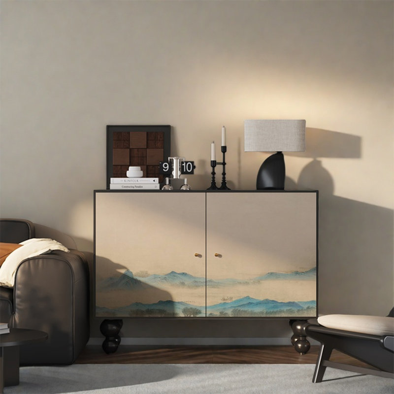Armoire décorative en bois de noyer