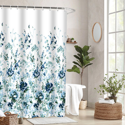 Rideau de douche avec crochets inclus