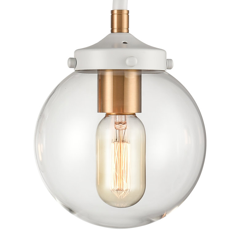 White and Nickel 4-Light Dimmable Vanity Light with Clear Glass Shades