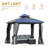 Hardtop Gazebo Canopy With Polycarbonate Double Roof, Aluminum Frame, Permanent Pavilion Outdoor Gazebo With Netting And Curtains For Patio, Garden, Backyard, Deck, Lawn