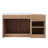 36" Wall Mounted Bathroom Vanity With Resin Sink, Floating Bathroom Vanity With 3 Doors And 1 Adjustable Shelf