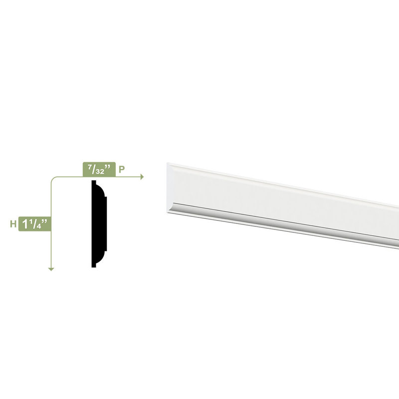 Perle de séparation, PVC, H 1,25 po x l 96 po x P 0,25 po