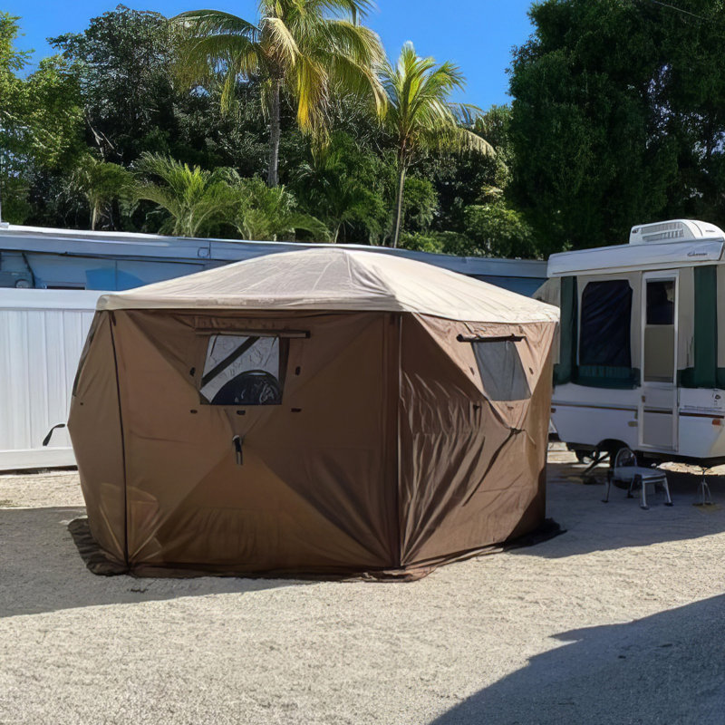 Clam Quick-Set Screen Hub Tent Wind & Sun Panels, Accessory Only (3 Pack), Brown