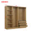 Armoire de rangement sans porte pour chambre à coucher avec tablettes et 3 tiroirs-265447129