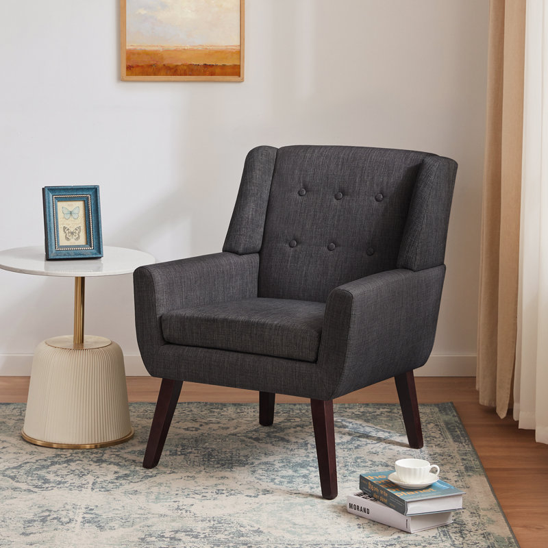 Upholstered Armchair, Grey