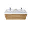 Ensemble de meuble-lavabo double mural de 59 po Mitul-12523506