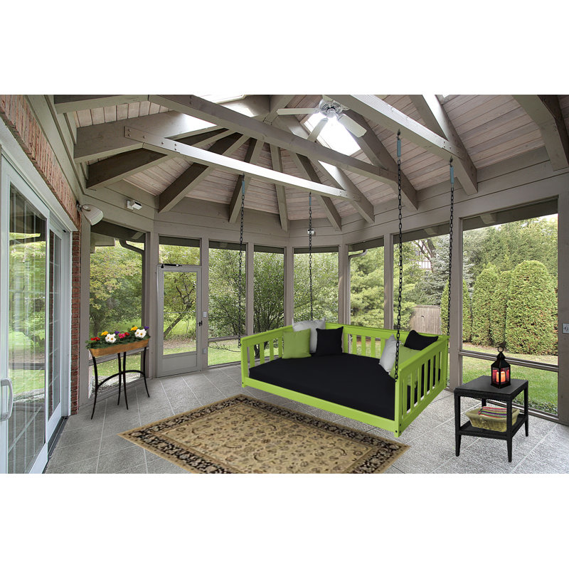 Concow Pine Porch Swing, Lime Green