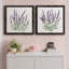 Lavande botanique I - ensemble de 2 peintures sur toile encadrées-2026641857-2026641856