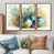 Toile avec cadre flottant brun