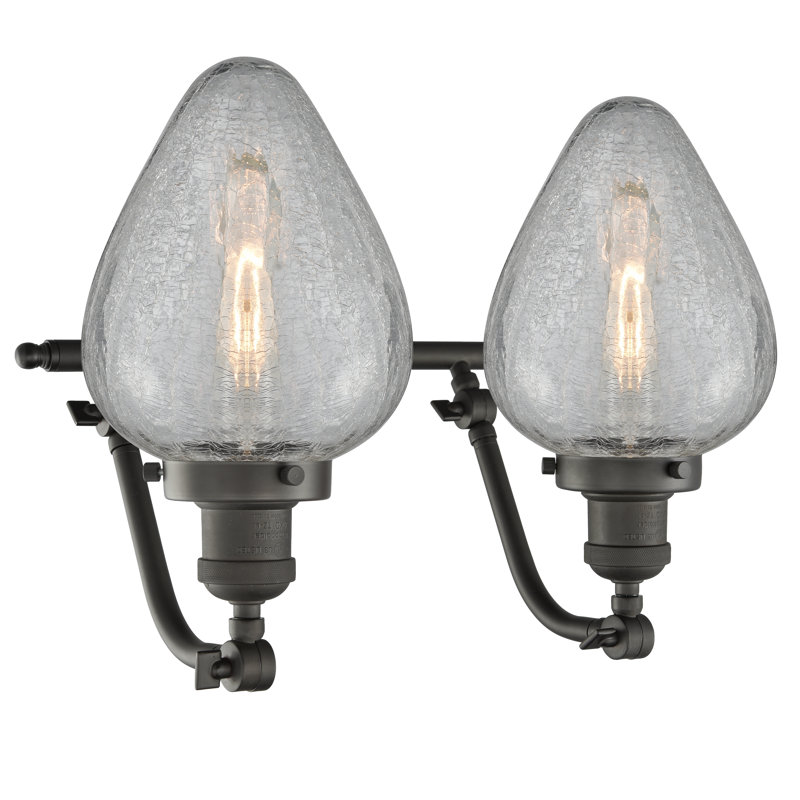 Éclairage pour meuble-lavabo à intensité variable Shauna, Bronze huilé, 2 lumières