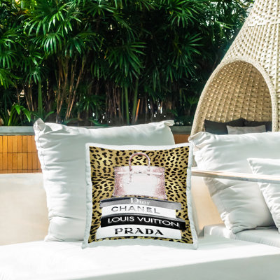 Coussin d'extérieur à motif de guépard Stupell Industries