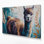 Faune, alpaga gris, art mural sur toile
