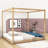 Boones King Wooden Canopy Platform Bed-458848380