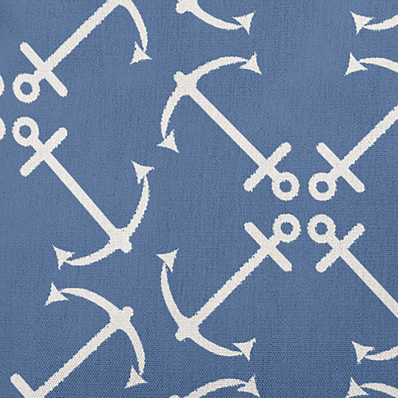 Housse et insert de coussin carré extérieur Anchor Up, H 26 po x l 26 po, Bleu cadet