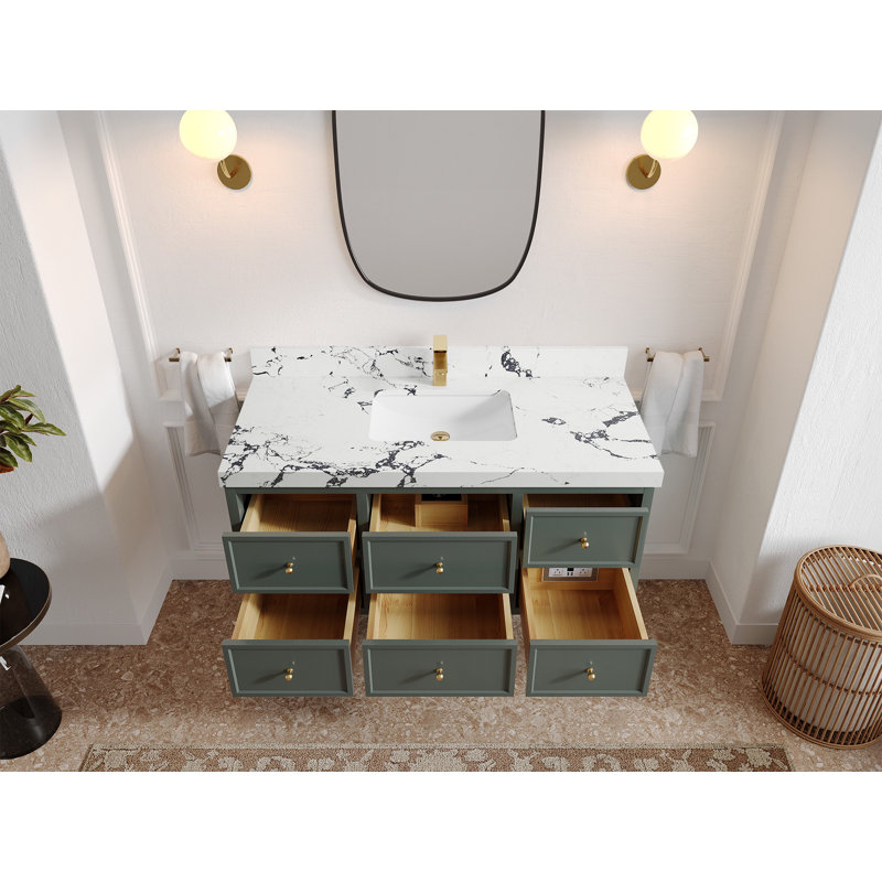 Ensemble de meuble-lavabo simple 48 po Roswell, Viola nuit