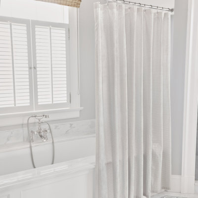 Malaya Cotton Gingham Shower Curtain
