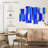 Abstract Blue Hexagons Multi Piece Canvas Print-103064191
