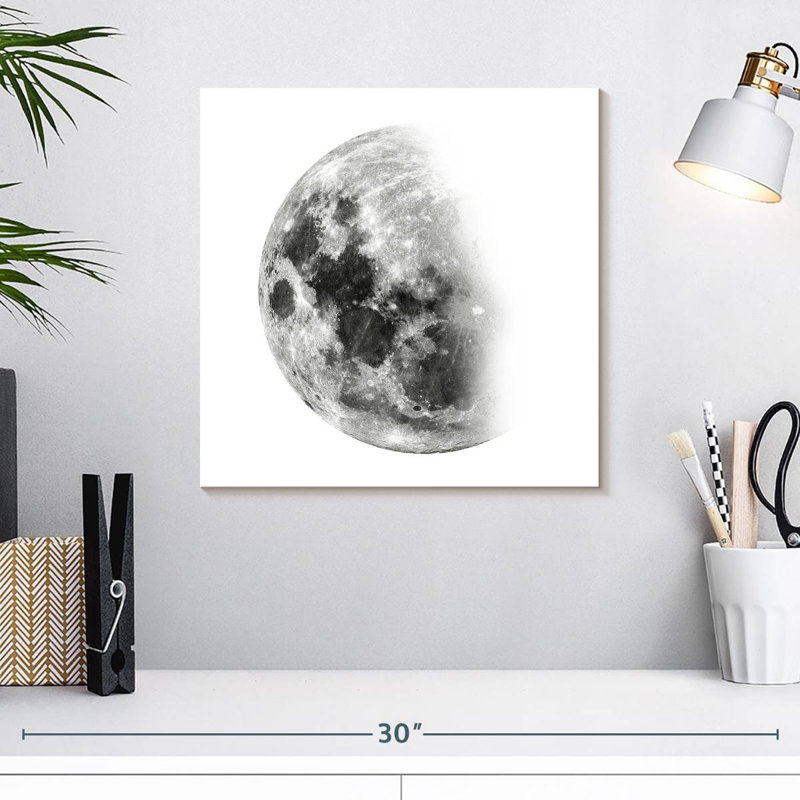 Lune d'Oberle décroissante I, H 16 po x l 16 po