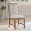 Ensemble de 2 chaises d'appoint rembourrées avec coussins en mousse moelleux en brun naturel et avoine