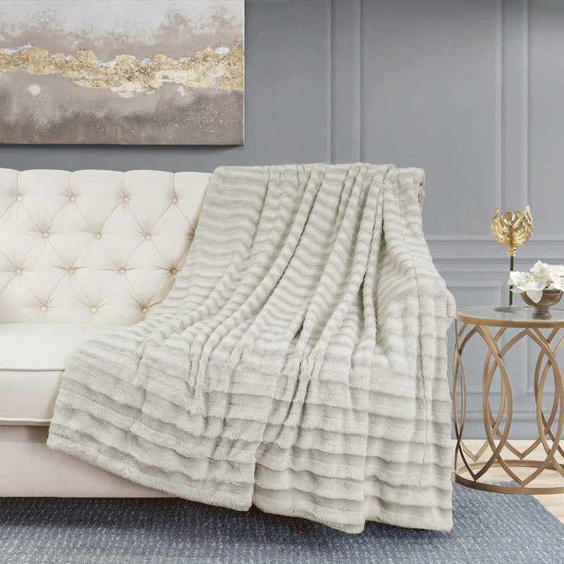 Throw Blanket, Charcoal, 152.4cm W x 203.2cm L