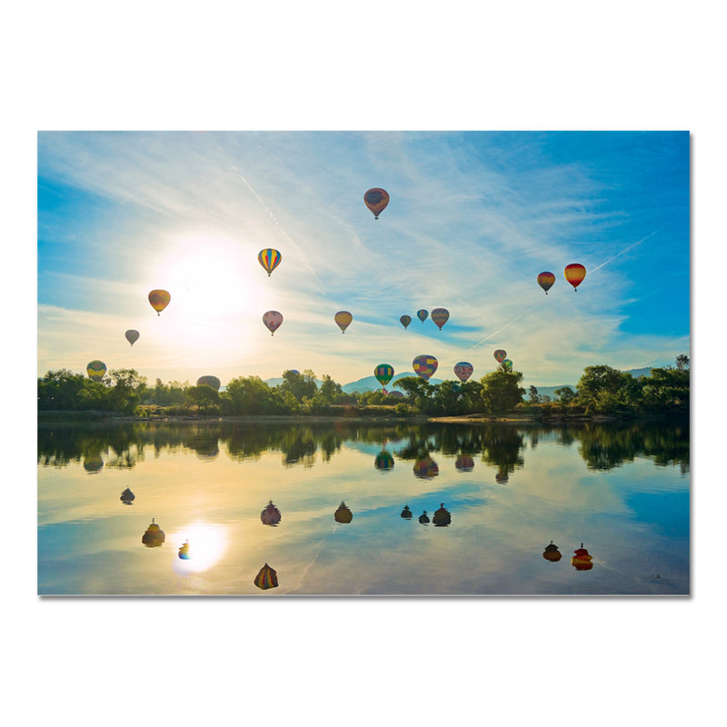 Hot Air Balloons in Bagan 1 Piece Wall Art, 65cm H x 95cm W