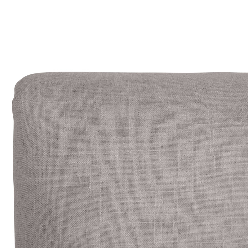 Chaise parsons rembourrée, Lin Lin gris, Espresso