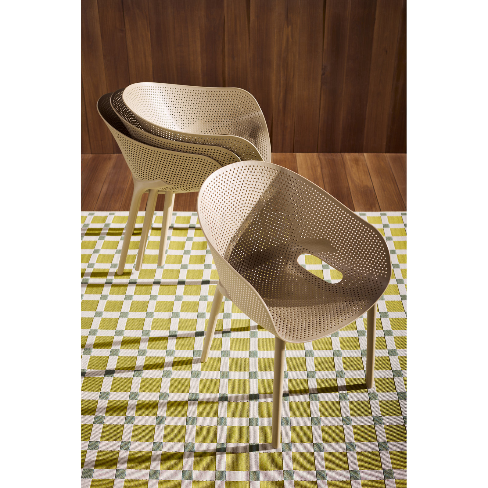 Icon Geometric Indoor Outdoor Green Rug, Rectangle 3'7" x 5'7"